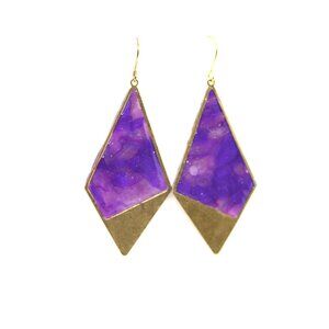 Purple Glass Earrings